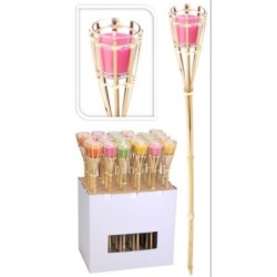 ANTORCHA BAMBU C/VELA DE CITRONELA 76CM.420006080