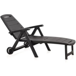 TUMBONA PLEGABLE ANTIBES ANTRACITA C/RUEDAS 55369