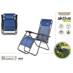 TUMBONA PLEGABLE 153X66X104 CM - AZUL 61143