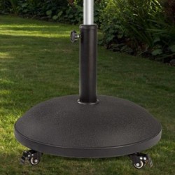 SOPORTE PARASOL CEMENTO C/RUEDAS D50X34CM 25KG