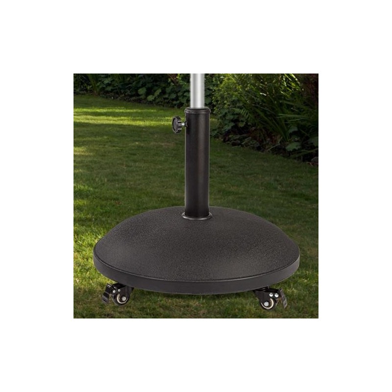 SOPORTE PARASOL CEMENTO C/RUEDAS D50X34CM 25KG