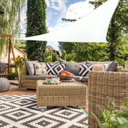TOLDO SOMBREO TRIANGULAR POLIESTER 360CM BLANCO