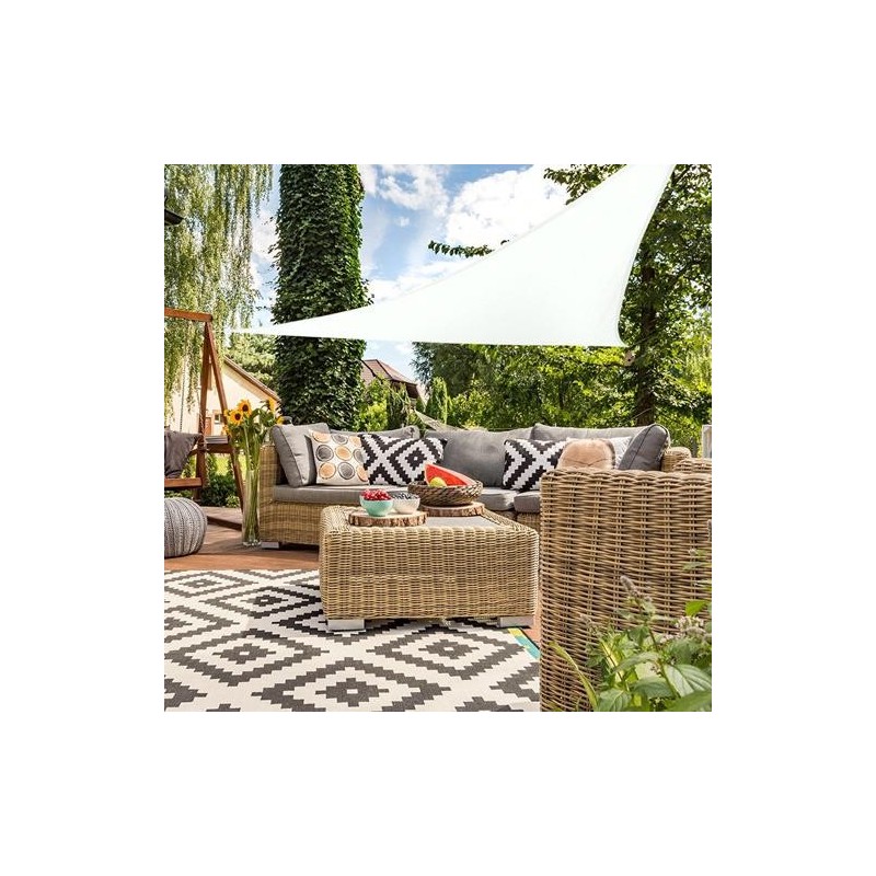 TOLDO SOMBREO TRIANGULAR POLIESTER 360CM BLANCO