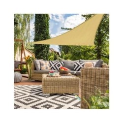 TOLDO SOMBREO TRIANGULAR POLIESTER 360CM CREMA