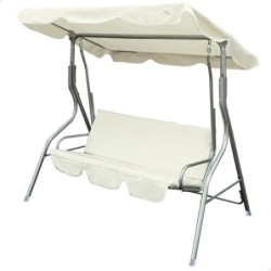 BALANCIN JARDIN 3 PAX 170X110X153CM MARFIL
