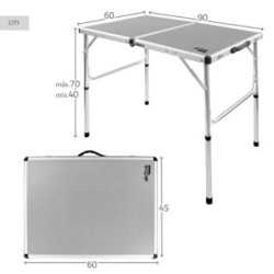 AKTIVE-MESA CAMPING PLEGABLE 90X60X70CM