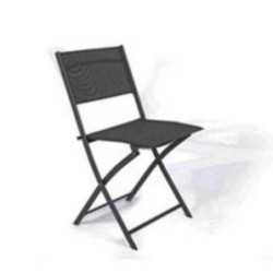 SILLA PLEGABLE ELEA GRIS OSCURO TEX/ACERO