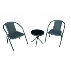 SET BALCON ACERO/POLIPR. GEMMA ANTRACITA SETBAL067