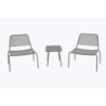 SET BALCON SAKURA ACERO PERFORADO EPOXI GRIS