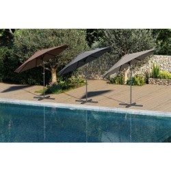PARASOL ALUMINIO Ø3M. INCLINABLE TUBO Ø38MM.MARRON