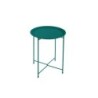 MESA AUXILIAR PLEGAB.ACERO Ø46CM.CORDELIA TURQUESA