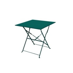 MESA BALCON PLEGAB.ACERO 60X60CM.CORDELIA TURQUESA