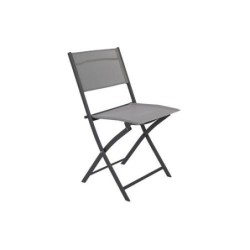 SILLA ALUMINIO PLEGABLE ELEA TEXALINE ANTRACITA