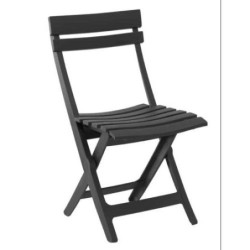 SILLA MIAMI PLEGABLE  ANTRACITA 80X42X50CM. 490360