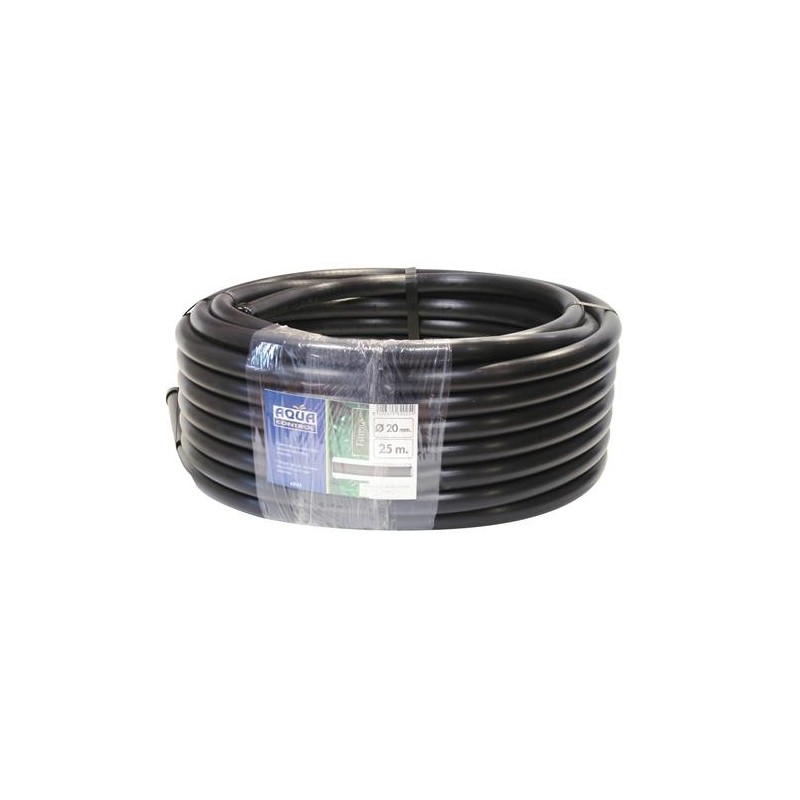 TUBERIA DE POLIETILENO 25 MM 25 M NEGRA LISA 62525