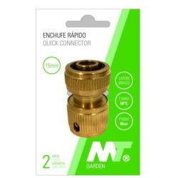 CONECTOR RAPIDO LATON PARA MANGUERA 15MM