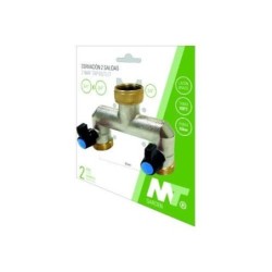 DERIVACION GRIFO JARDIN LATON 2 SALIDAS 3/4HX3/4M