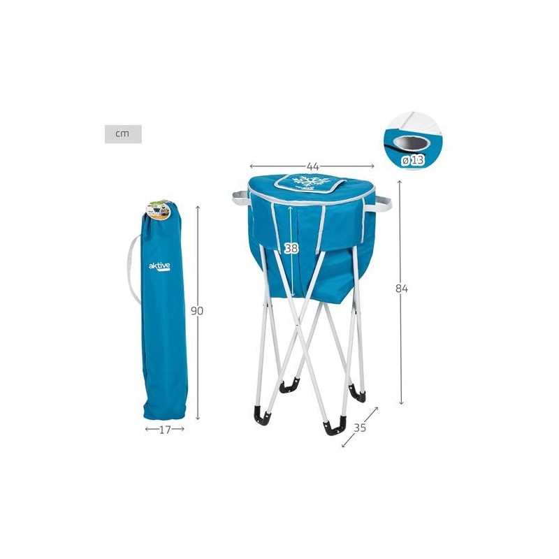 NEVERA PLEGABLE C/SOPORTE Ø44X35X84 CM IMPERMEABLE
