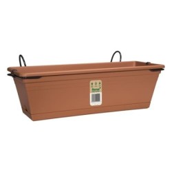 SET MACETA BALCON MEDITERRAN TERRACOTA 60CM.
