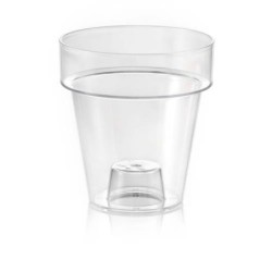 MACETA PLASTICO TRANSPARENTE 20CM. PORTO CLEAR