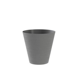 MACETA CON RESERVA DE AGUA 25CM. GRIS  HOOP