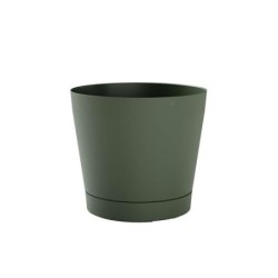 MACETA C/RESERVA AGUA+PLATO 29CM. VERDE