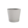 MACETA C/RESERVA AGUA+PLATO 29CM.BCA. CLOUD ORIONE