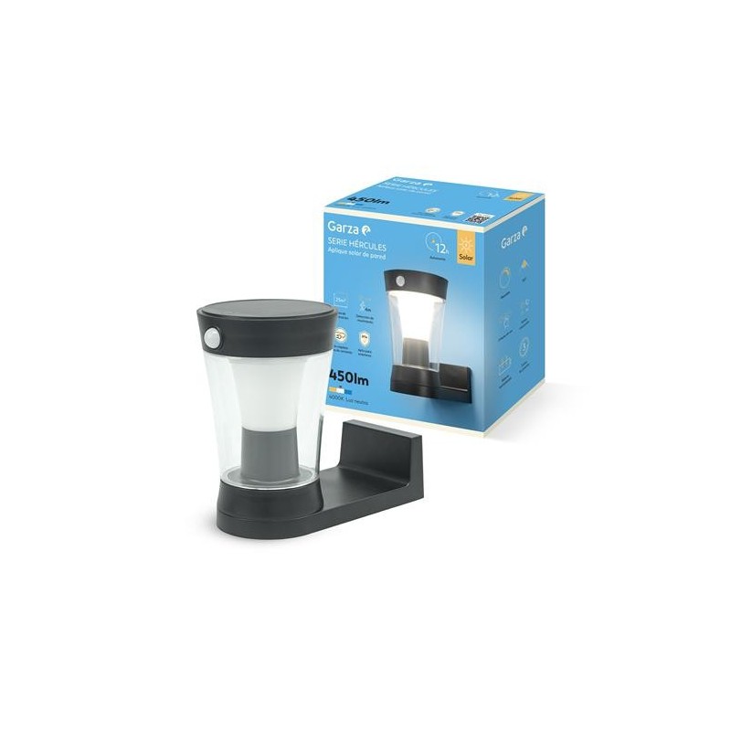 APLIQUE LED SOLAR HERCULES PARED 450LM 40K 401549C