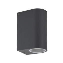 APLIQUE DE PARED 2XGU10 150MM IP54 GRAFITO