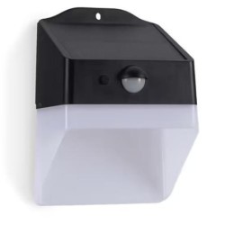 APLIQUE SOLAR PARED 2W 220LM 6000K NEGRO