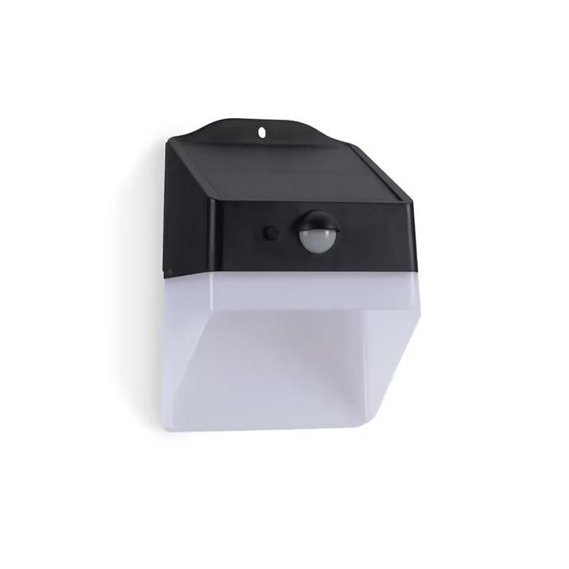 APLIQUE SOLAR PARED 2W 220LM 6000K NEGRO
