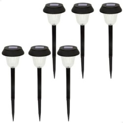 6 BALIZAS DE JARDIN LED SOLARES-LUZ CALIDA 2/3LUM