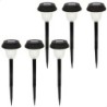 6 BALIZAS DE JARDIN LED SOLARES-LUZ CALIDA 2/3LUM