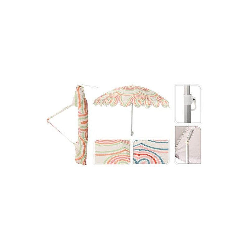 SOMBRILLA PLAYA 60CM INCLINABLE SURTIDO X11000860