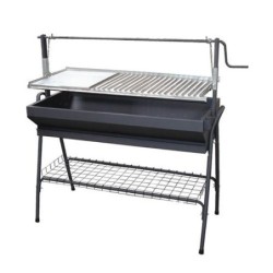 BARBACOA CON PARRILLA-PLANCHA INOX Y ELEVADOR 60X5