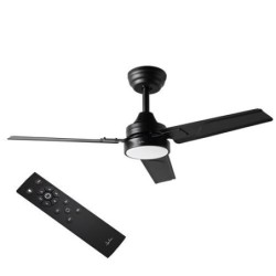 VENTILADOR DE TECHO METAL 40W 106CM NEGRO LED 15W