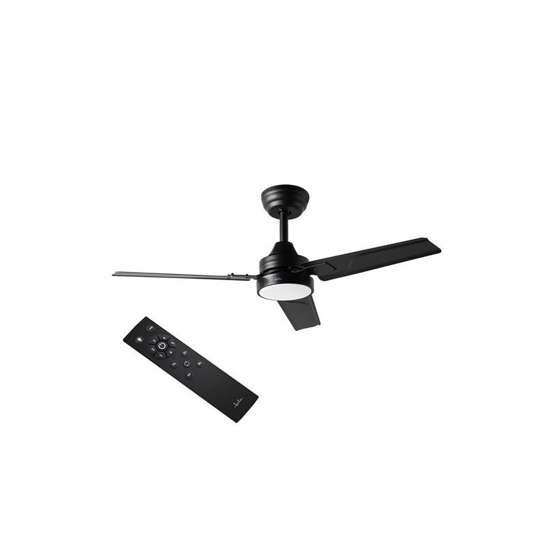 VENTILADOR DE TECHO METAL 40W 106CM NEGRO LED 15W
