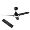 VENTILADOR DE TECHO METAL 40W 106CM NEGRO LED 15W