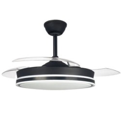 VENTILADOR TECHO RETRACTIL SUPERECO 45W 4400LM NGR