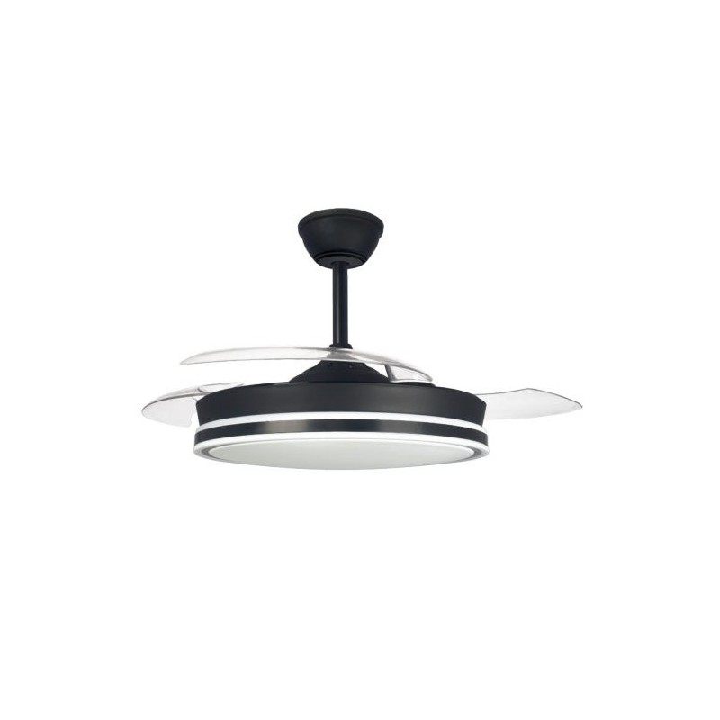 VENTILADOR TECHO RETRACTIL SUPERECO 45W 4400LM NGR