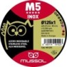 DISCO M5 CORTE EXTRAFINO INOX 125X1 EJE 22.23