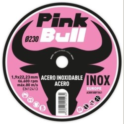 DISCO CORTE EXTRAF. INOX. PINK BULL 230 MM. PB2302