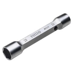 LLAVE TUBULAR EXAGONAL DOS BOCAS CROMO 10-11