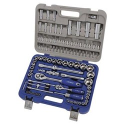 JUEGO LLAVES VASO CROMO 1/2" Y 1/4" 101 PZA.