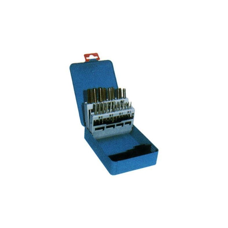 JUEGO 7 MACHOS M3 A M12 ESTUCHE METALICO 3100