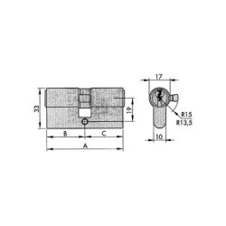 CILINDRO MONOBLOCK DE 70 LT LLAVES IGUALES