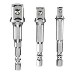 JUEGO 3 ADAPTADORES P/ LLAVE VASO 1/2,3/8 Y 1/4"
