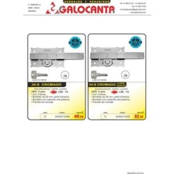 CERROJO 34-S CROMADO (JUEGO 2PIEZAS )