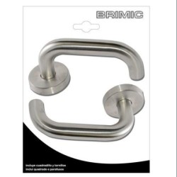 JGO.MANILLA ROSETA TIRADOR "U" INOX (BL.) 17004