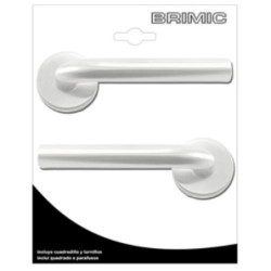 JUEGO ROSETA L CURVA 575 BLANCO INOX (BL.) 17243